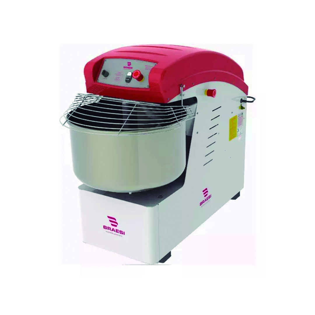 AMASSADEIRA ESPIRAL AES-40 BRAESI 40 KG MONOFASICA 02 VELOCIDADES COM NR-12