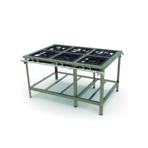 FOGAO BAIXA PRESSAO PROGAS PMDI INOX 600F 06 BOCAS DUPLAS 40X40 PERFIL 9